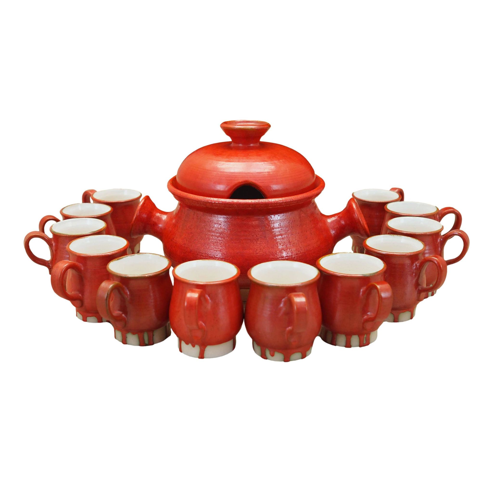 Ceramic punch set, Danish design, 1960s, production: Denmark