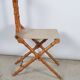 Folding wooden chair imitation bamboo