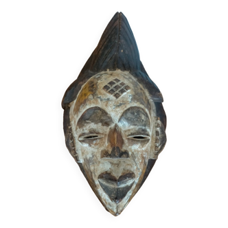African wooden mask Punu from Gabon