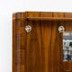 Italian Art Deco Walnut Entry Hall Stand with Integrated Umbrella Holder