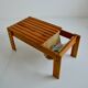 Vintage Brutalist coffee table/newspaper rack, 1960s/1970s