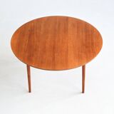 France & Son round dining table in teak Cado Denmark 1960