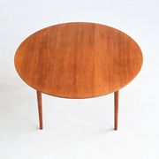 France & Son round dining table in teak Cado Denmark 1960
