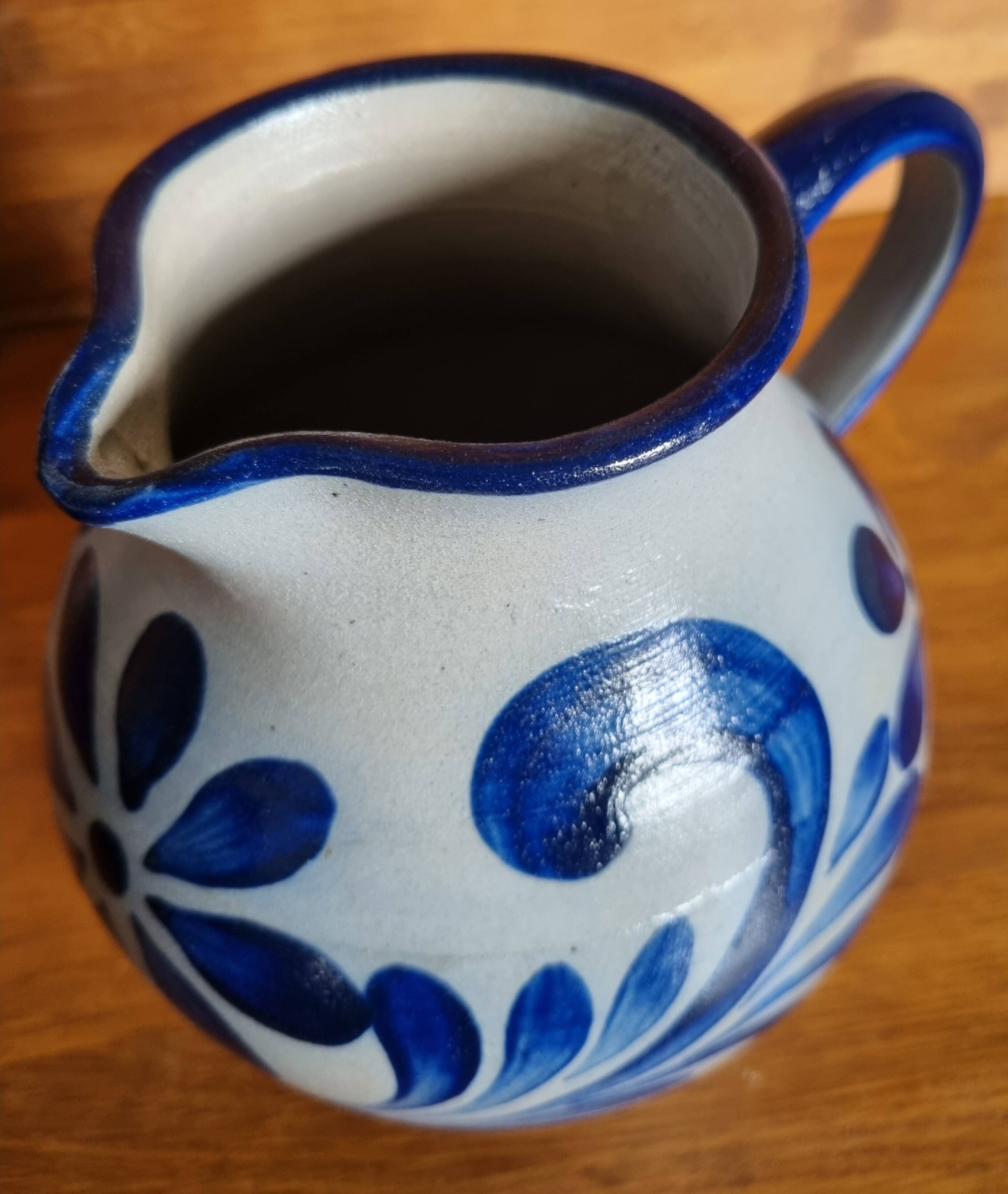 Salt-glazed stoneware jug Alsace / Germany 1.5 L handmade