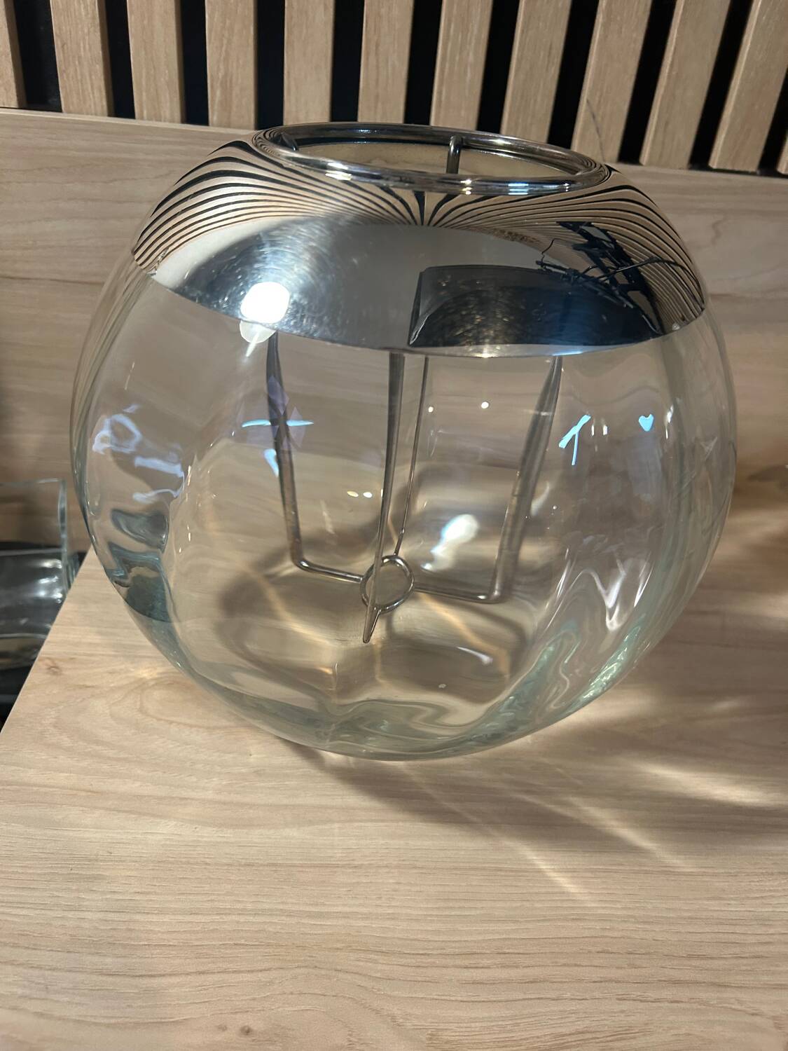 Crystal and silver-plated metal champagne bucket