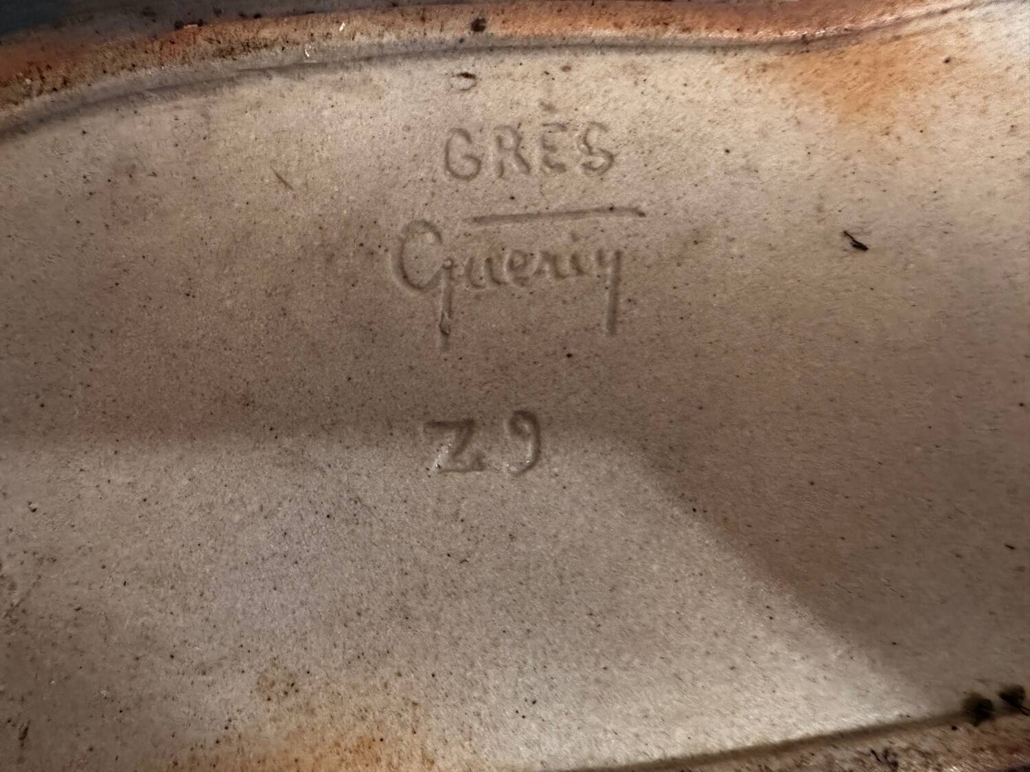 Roger Guerin - Bowl / pocket emptier in Bouffioulx stoneware - 56cm/24