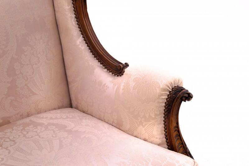 Wingback armchair, France, circa 1890.