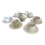 Fine white porcelain coffee service