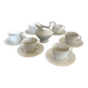 Fine white porcelain coffee service