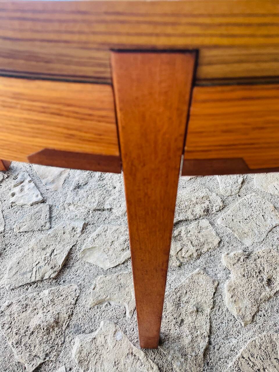 Extendable dining table in teak, butterfly extension by Van Pelt circa 1960.
