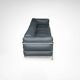 LC3 down cushions Y extra leather 3-seater sofa by Le Corbusier Cassina 90s