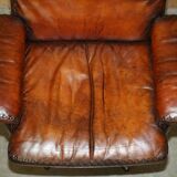 Mid Century Modern swivel office chair De Sede DS35 leather