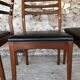 Set of 4 Scandinavian chairs teak and black skai 60s