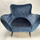 Ensemble de fauteuils des années 50 dans le style de Guglielmo Veronesi, Italie.