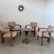 4 old armchairs Italian design chairs 70s vintage curved wood