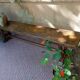 Pair of solid cherry wood farmhouse benches, 1950/60