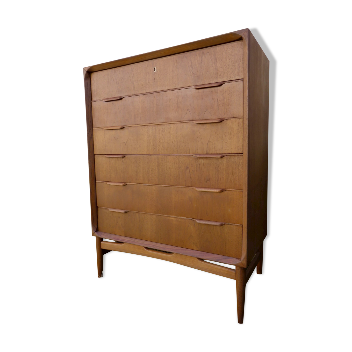 Large ceiling chipe with 6 teak drawers. Denmark 1960