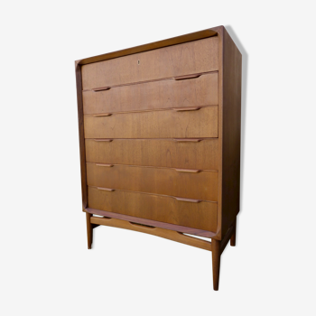 Large ceiling chipe with 6 teak drawers. Denmark 1960