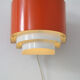 1970s orange metal dutch wall lamp