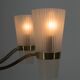 Brass and Glass Chandelier in Lyfa Style, Denmark, 1970s