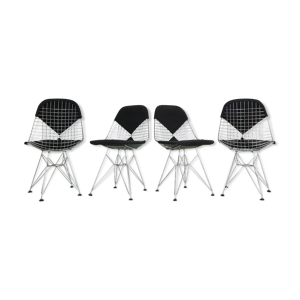Set de 4 chaises en fil