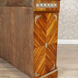 Vintage Two-Leaf Cabinet with Marble Top, 1940s