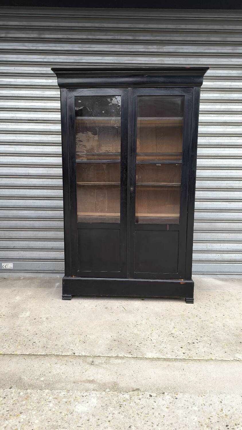 Lacquered oak bookcase 1860