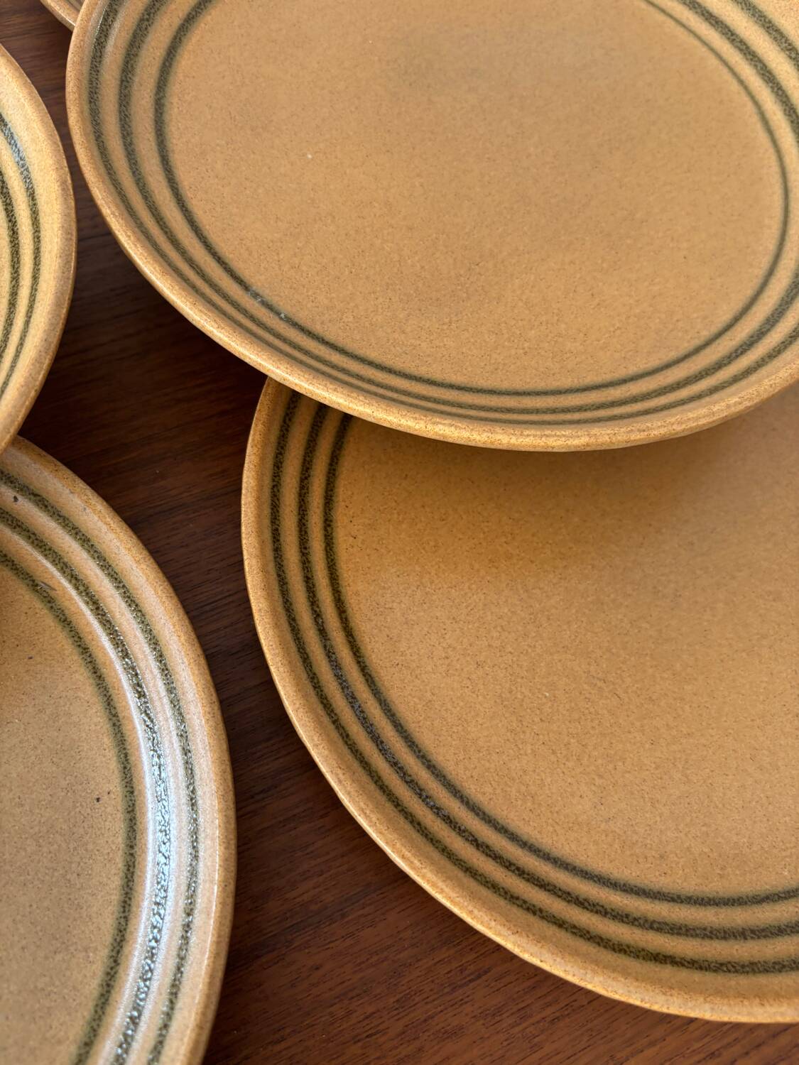 Lot de 6 assiettes en grès sarreguemines - grès vintage