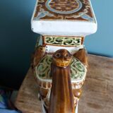 Éléphant porte-plante en céramique