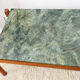 Dujo cuba coffee table in green marble and rosewood 70s