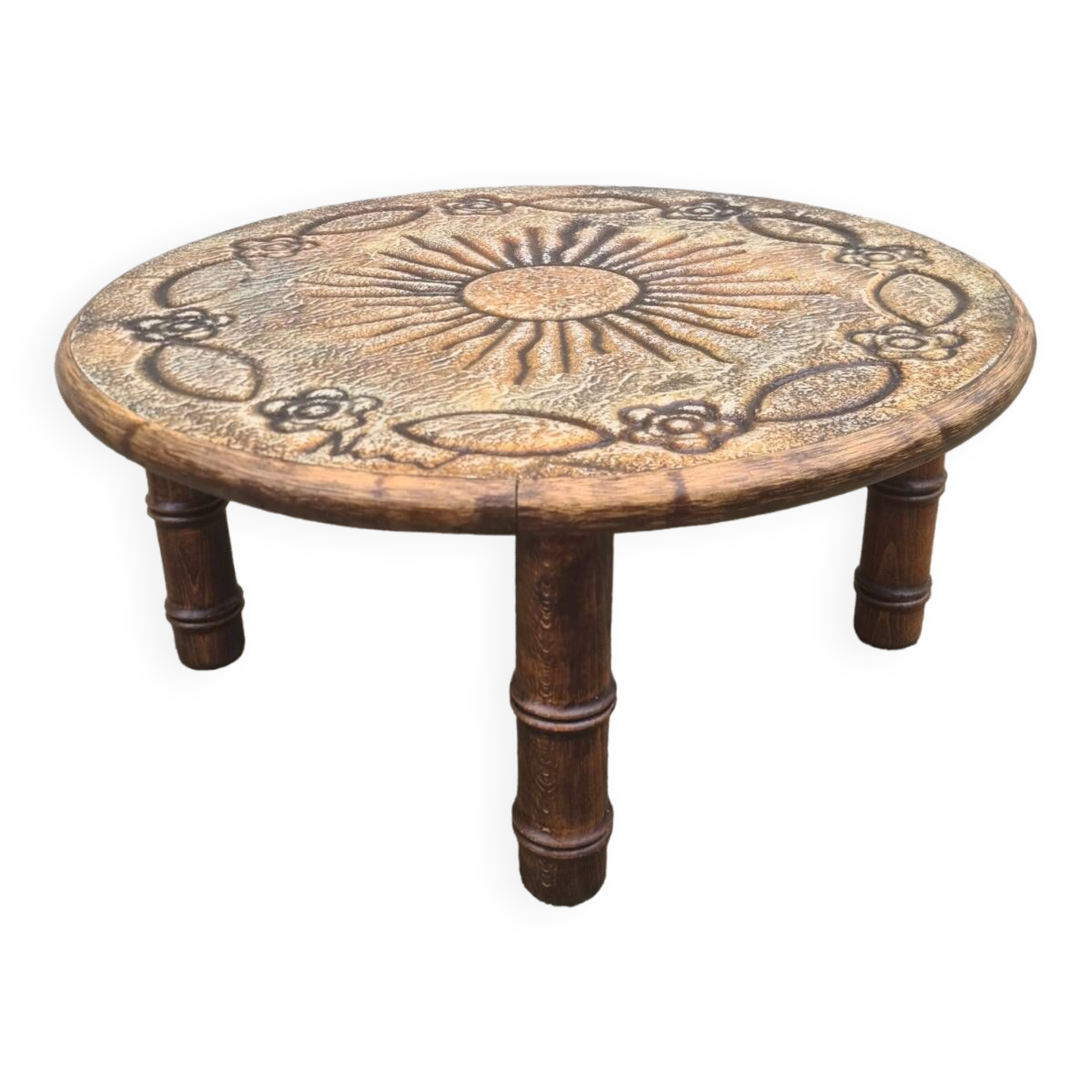 Table basse Céramique Vallauris François Chaty 1960