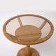 Table occasionnelle / console en frêne et verre fumé, années 1950, Tchécoslovaquie