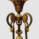 Louis XV style chandelier in bronze and frosted glass 20th century