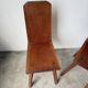 Paire de chaises brutaliste en chêne 1950