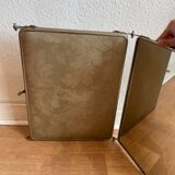 Large triptych barber mirror circa 1950, to stand or hang