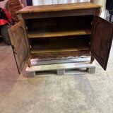 Solid oak two-door sideboard
