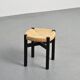 Méribel stool in black ash, Charlotte Perriand, 1950