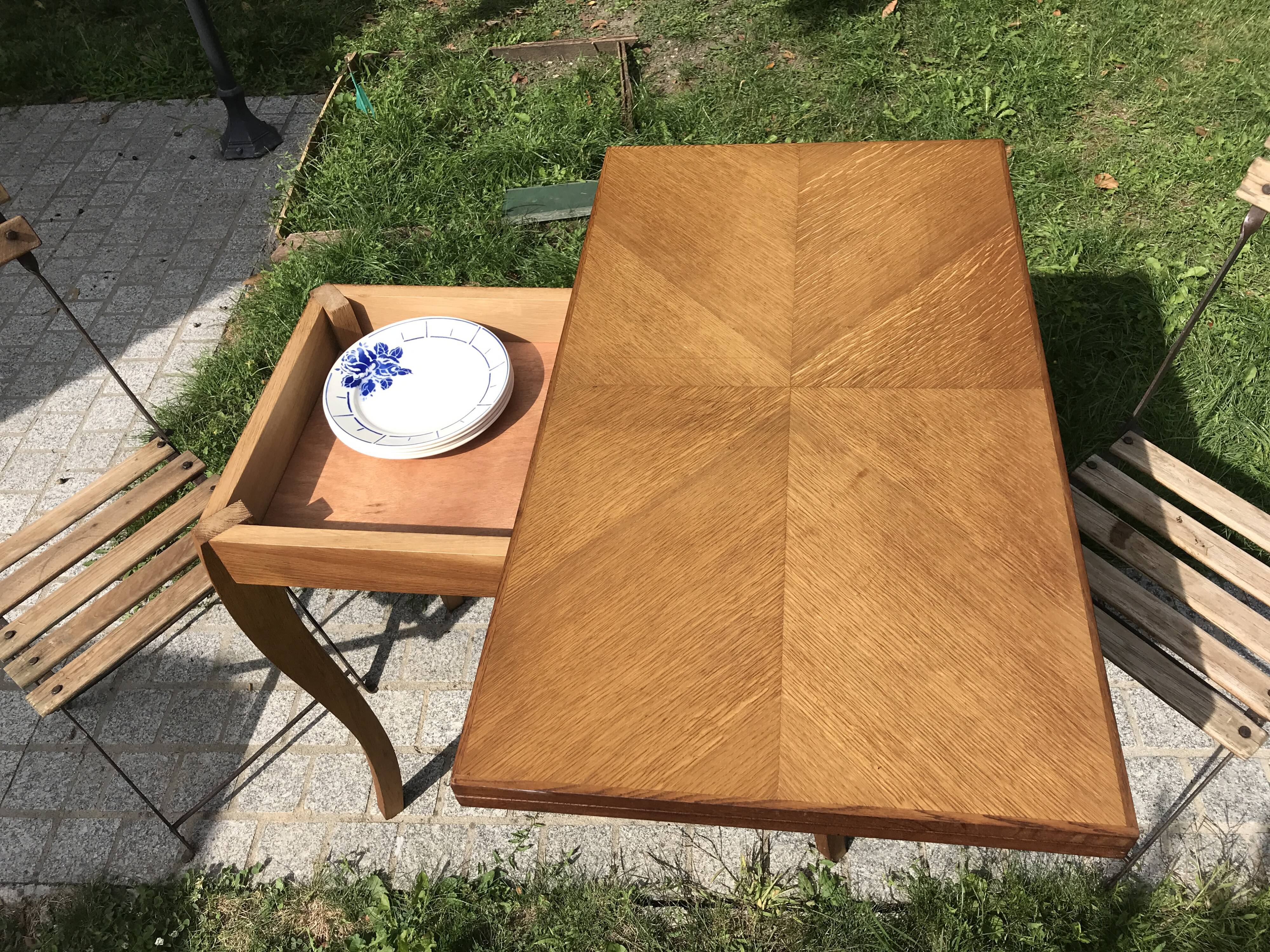 Vintage folding dining table for 2 to 6 diners