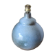 Pied de lampe boule en céramique bleue