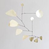 Brass and iron mobile sculpture