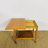 Scandinavian folding teak games table