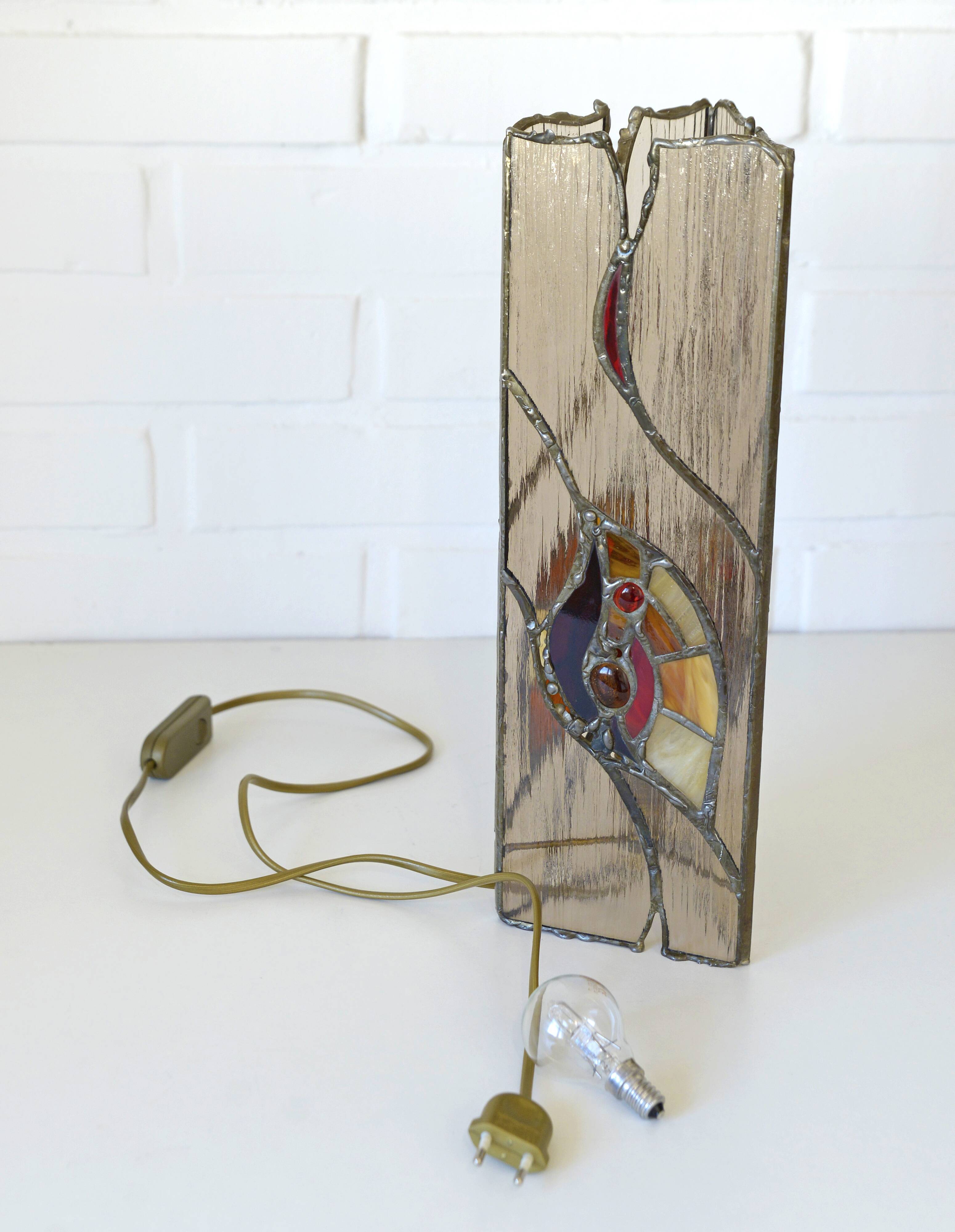 Vintage Bedside Tiffany Style Lighting Unique Lamp Vitrage Handmade Light