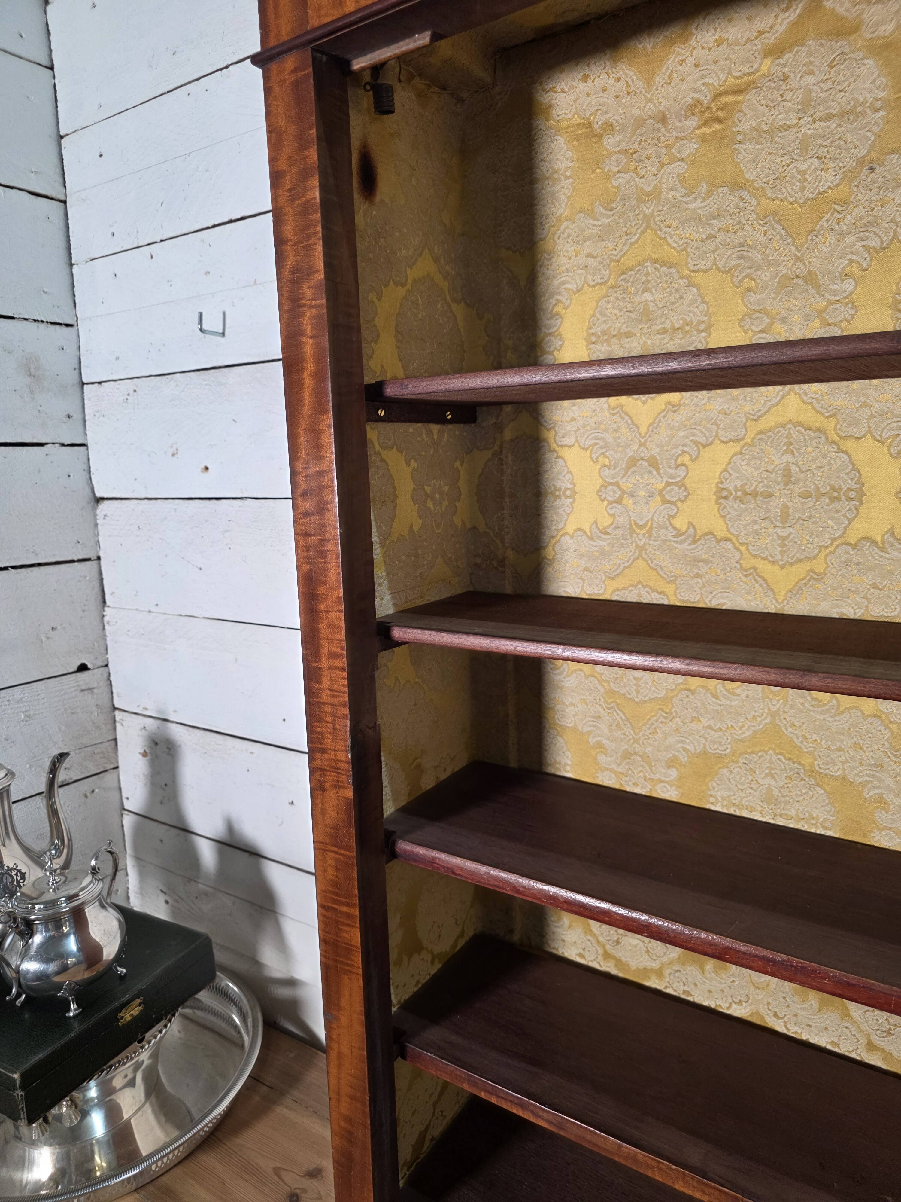 Late 19th century mahogany shop display cabinet.