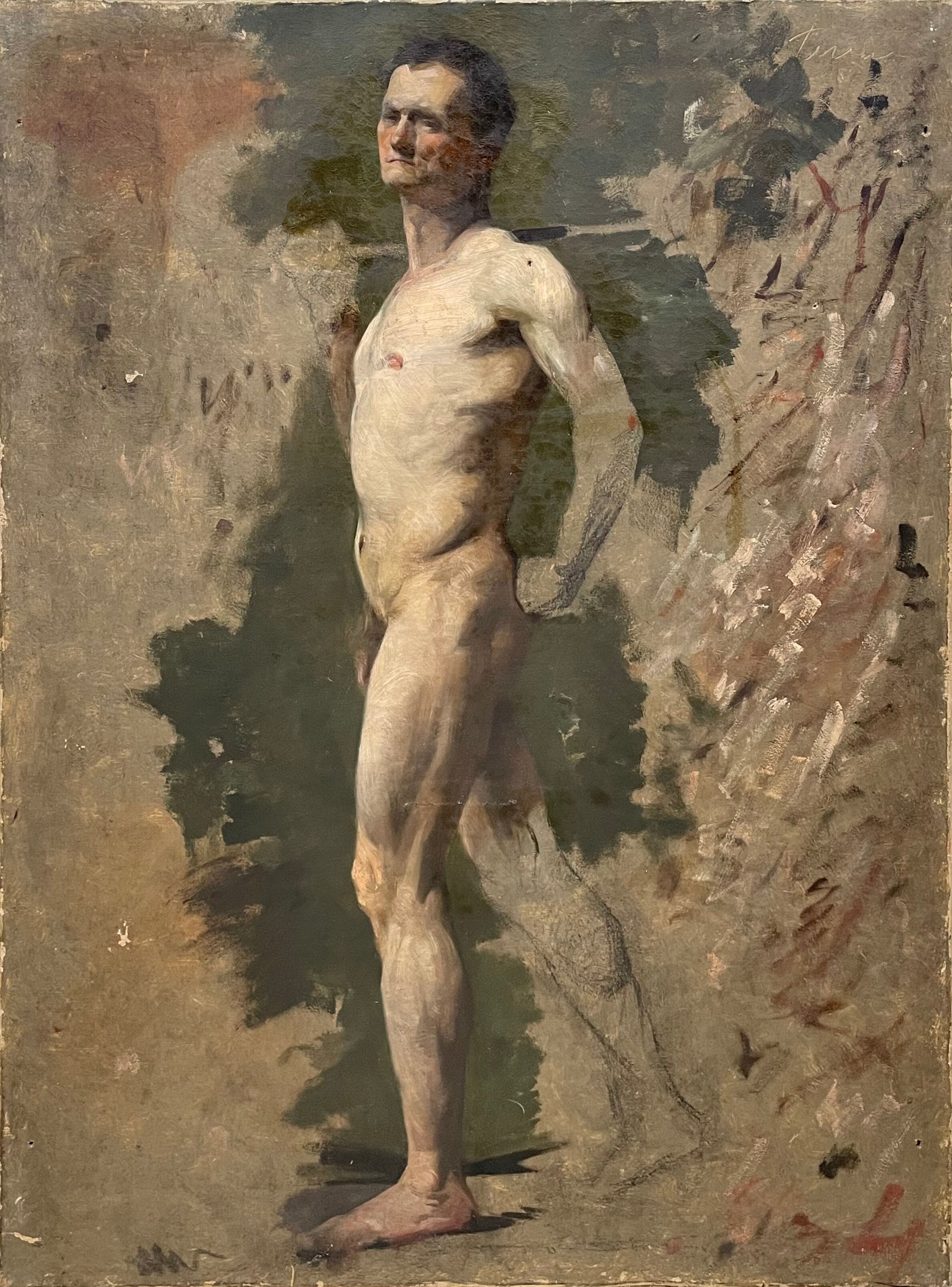 Male nude academy study