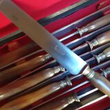 Set of 22 horn handle knives