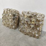 Pair of vintage bubble glass wall ceiling scones Helena Tynell