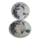 Pair of Longchamp plates 1880-1900 – Rare naturalistic floral decoration