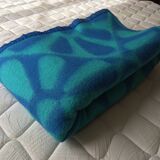 Couverture 220 X 240 losanges et fleurs 70's