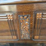 1950s oak headboard