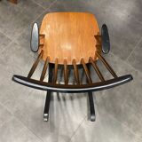 Fauteuil à bascule vintage en hêtre par Varjosen Puunjalostus